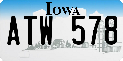 IA license plate ATW578