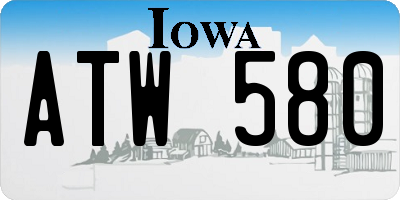 IA license plate ATW580