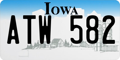 IA license plate ATW582