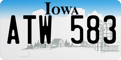 IA license plate ATW583