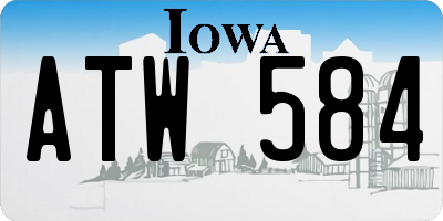 IA license plate ATW584