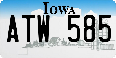 IA license plate ATW585
