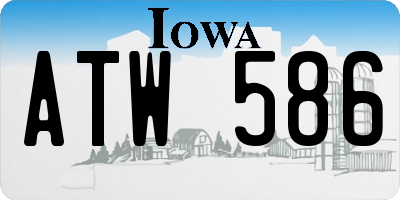 IA license plate ATW586