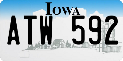 IA license plate ATW592