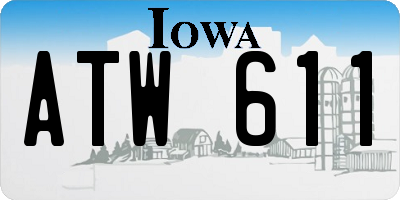 IA license plate ATW611