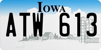 IA license plate ATW613