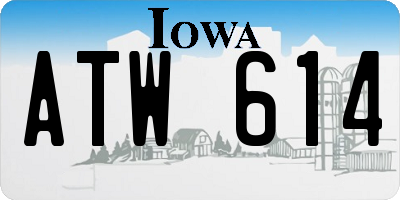 IA license plate ATW614