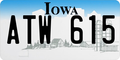 IA license plate ATW615
