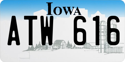 IA license plate ATW616