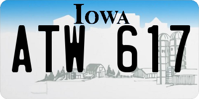 IA license plate ATW617