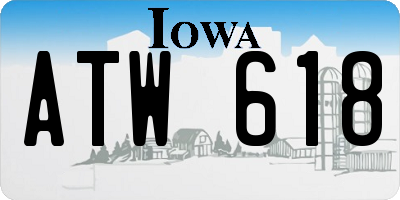 IA license plate ATW618