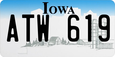 IA license plate ATW619