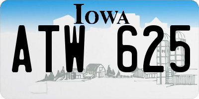 IA license plate ATW625