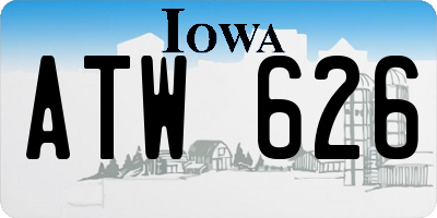 IA license plate ATW626