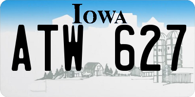IA license plate ATW627