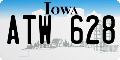 IA license plate ATW628