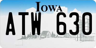 IA license plate ATW630