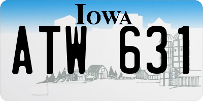 IA license plate ATW631