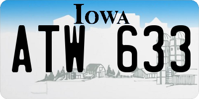 IA license plate ATW633