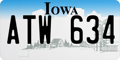 IA license plate ATW634