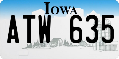 IA license plate ATW635