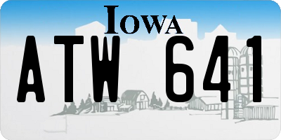 IA license plate ATW641