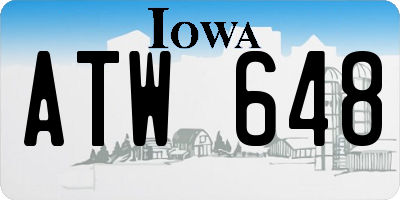 IA license plate ATW648