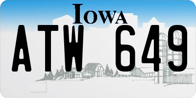 IA license plate ATW649