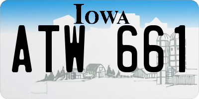 IA license plate ATW661