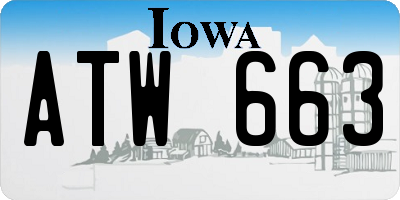 IA license plate ATW663