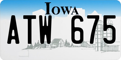 IA license plate ATW675