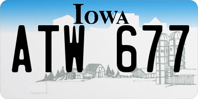 IA license plate ATW677