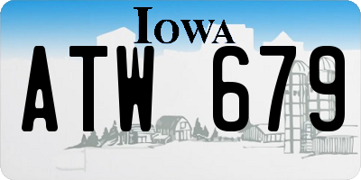 IA license plate ATW679