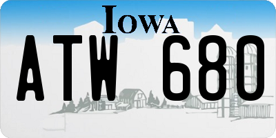 IA license plate ATW680