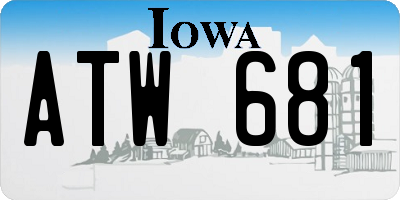 IA license plate ATW681