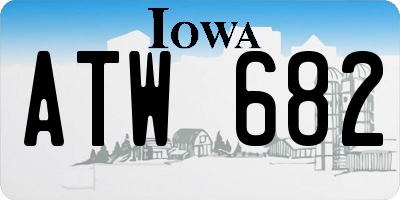 IA license plate ATW682