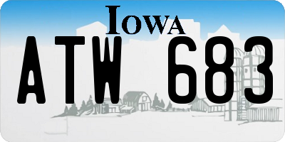 IA license plate ATW683
