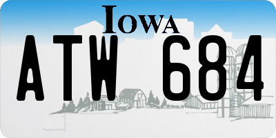 IA license plate ATW684