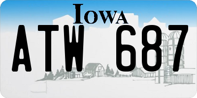 IA license plate ATW687