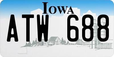 IA license plate ATW688