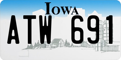 IA license plate ATW691