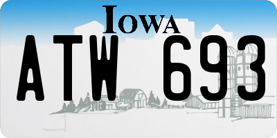 IA license plate ATW693