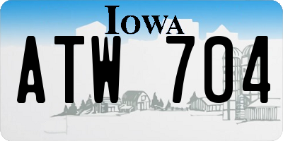 IA license plate ATW704