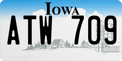 IA license plate ATW709