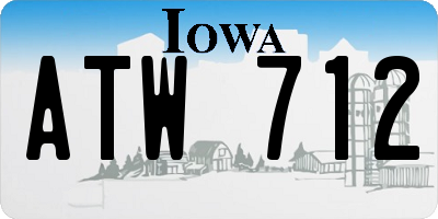 IA license plate ATW712