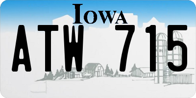 IA license plate ATW715