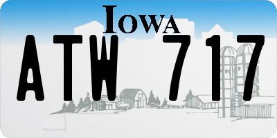 IA license plate ATW717
