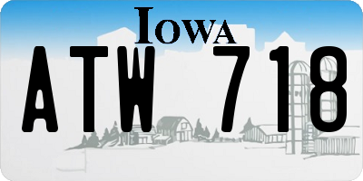 IA license plate ATW718