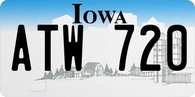IA license plate ATW720