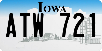IA license plate ATW721